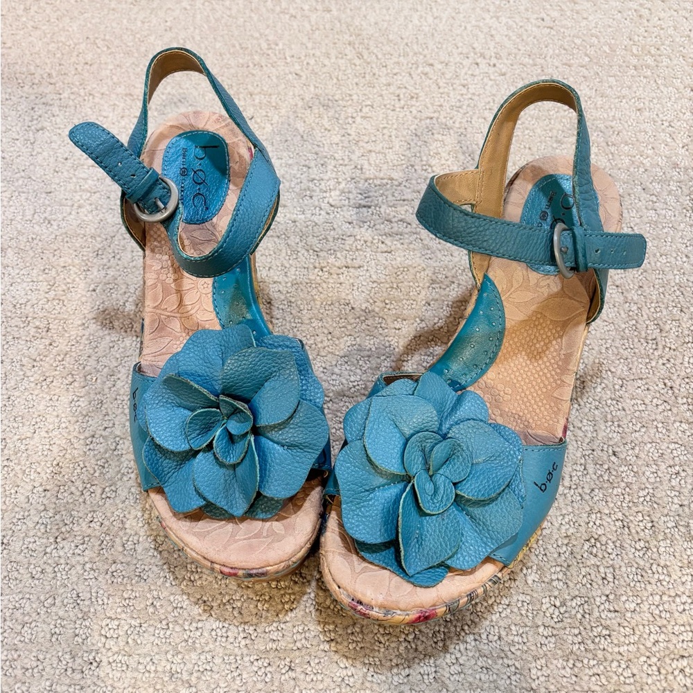 BOC Fiore Cork Wedge Sandals: Size 8/39 gently used. - Picture 2 of 5
